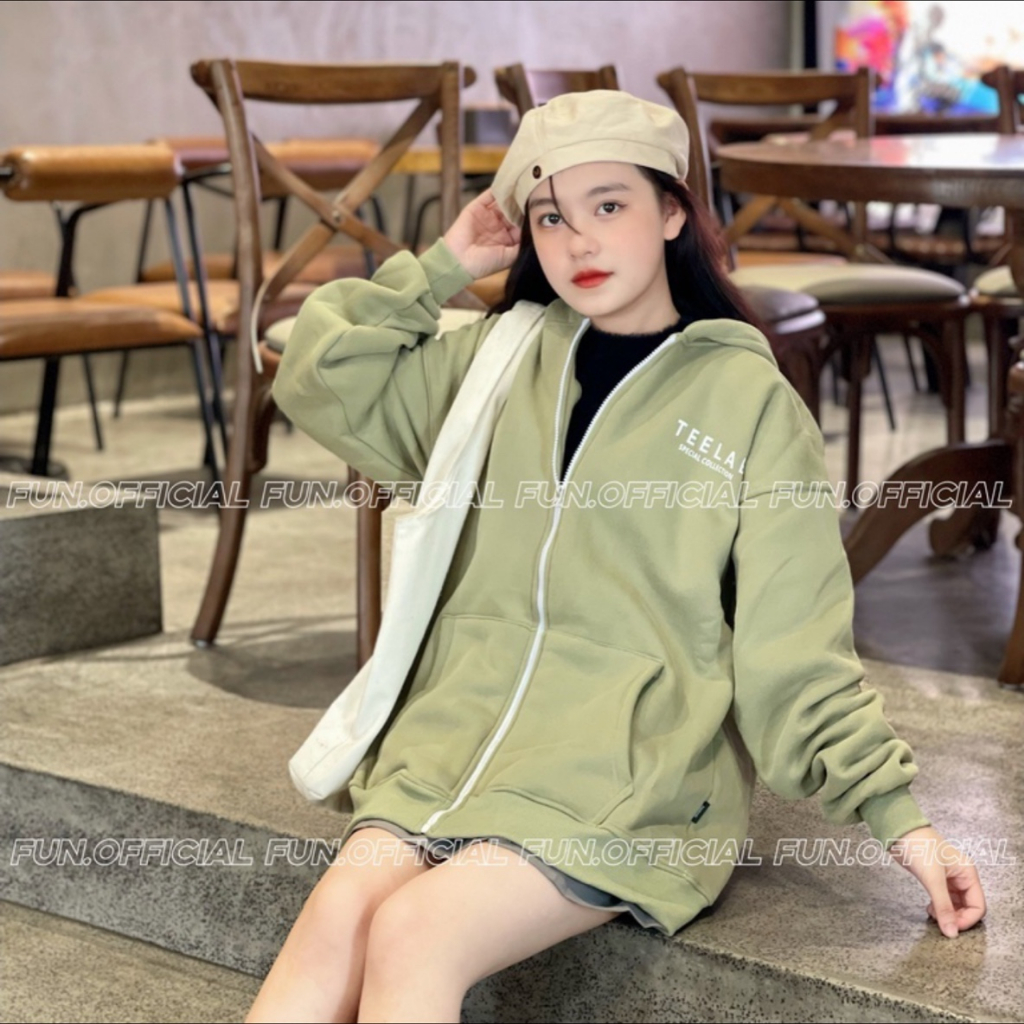 Áo Khoác, Áo Hoodie Zip Teelab Local Brand Form Rộng Cho Nam Nữ