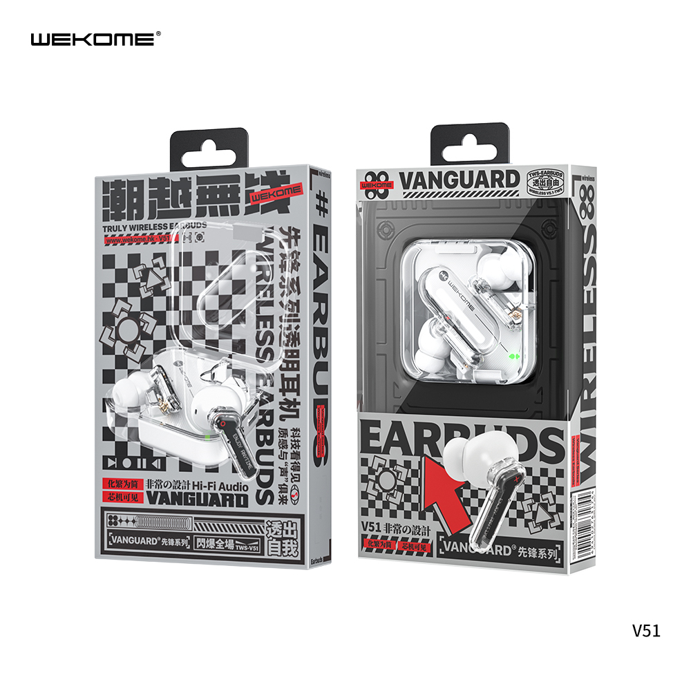 Tai nghe bluetooth Wekome V51 không dây có mic đàm thoại cho các dòng máy màu đen