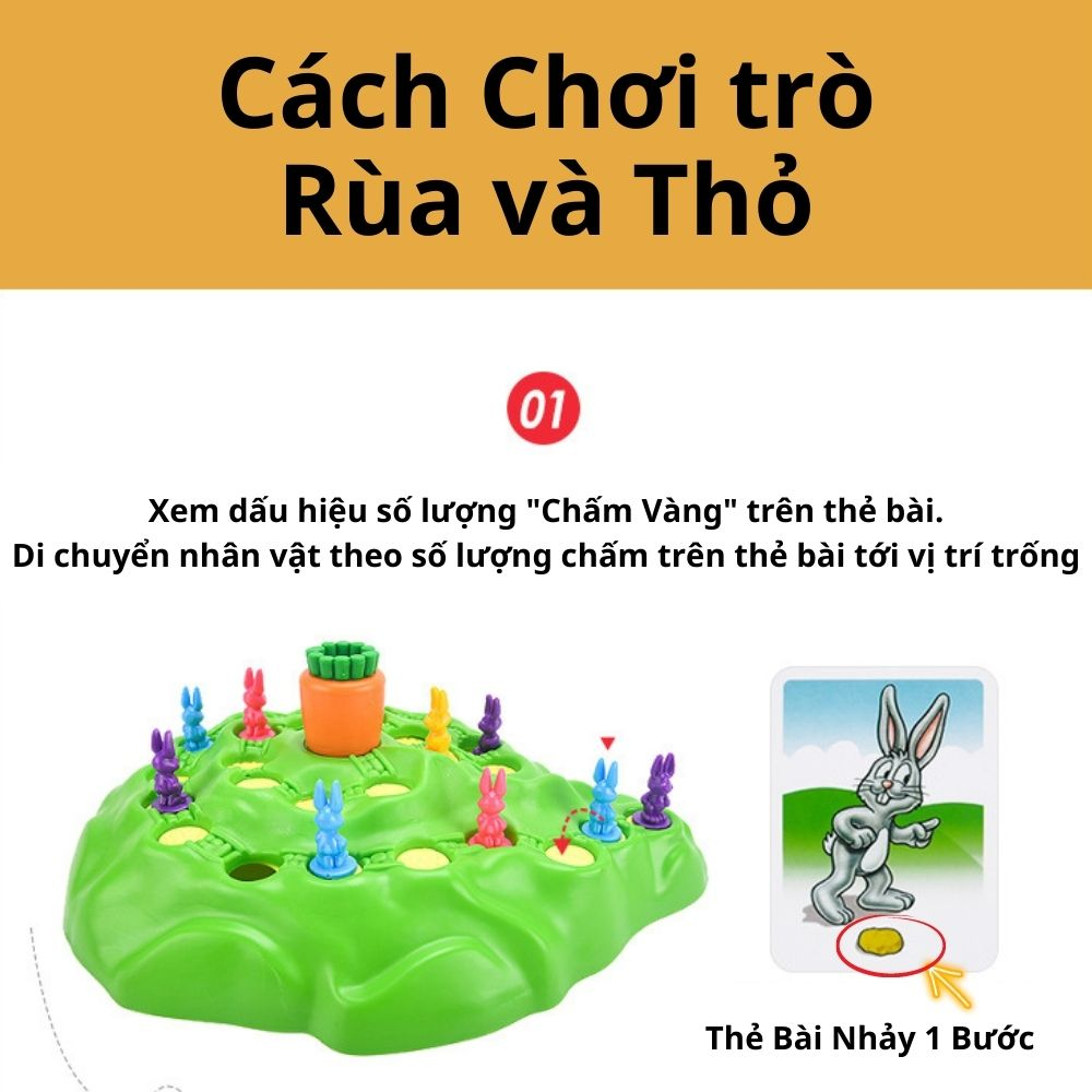Bộ Trò Chơi Bẫy Thỏ và Rùa dễ thương vui nhộn thích hợp cho trẻ em shop LUMIDO