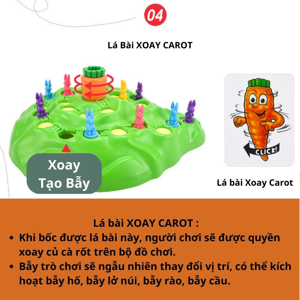 Bộ Trò Chơi Bẫy Thỏ và Rùa dễ thương vui nhộn thích hợp cho trẻ em shop LUMIDO