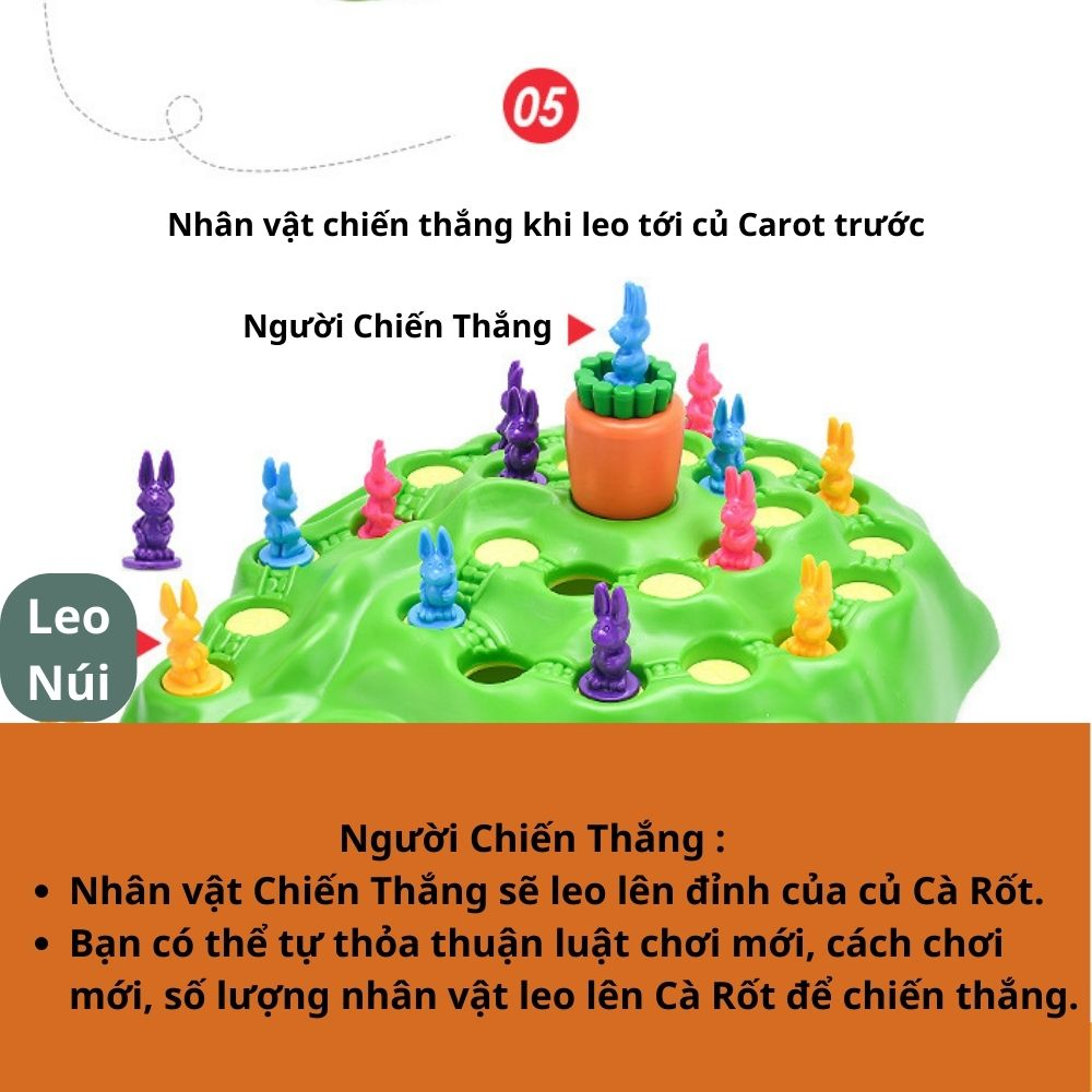 Bộ Trò Chơi Bẫy Thỏ và Rùa dễ thương vui nhộn thích hợp cho trẻ em shop LUMIDO