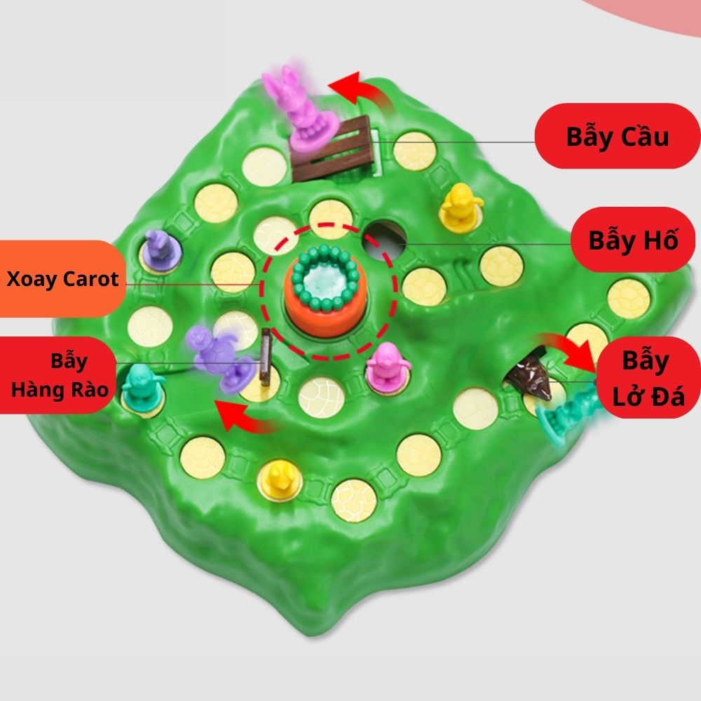 Bộ Trò Chơi Bẫy Thỏ và Rùa dễ thương vui nhộn thích hợp cho trẻ em shop LUMIDO