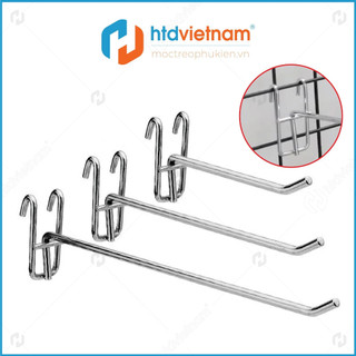 Móc treo cài lưới đơn treo phụ kiện mạ inox bóng chống gỉ set