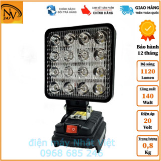 Đèn pin led dùng chung pin MAKITA 18v, Sử Dụng Pin Máy Công Cụ - Không Kèm Pin