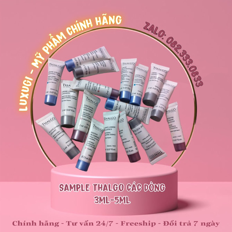 THALGO SAMPLE các dòng Hyalu-Procollagen, Post-Peeling Marin, Spiruline…