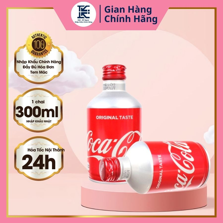 Nước Ngọt Coca Cola Nhật Chai Nhôm Nắp Vặn 300ml