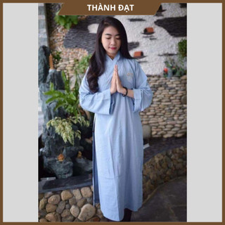 đồ lam đi chùa, áo tràng phật tử vải silk đẹp, mịn dày dặn, không nhăn,thoáng mát, trang nghiêm kín đáo