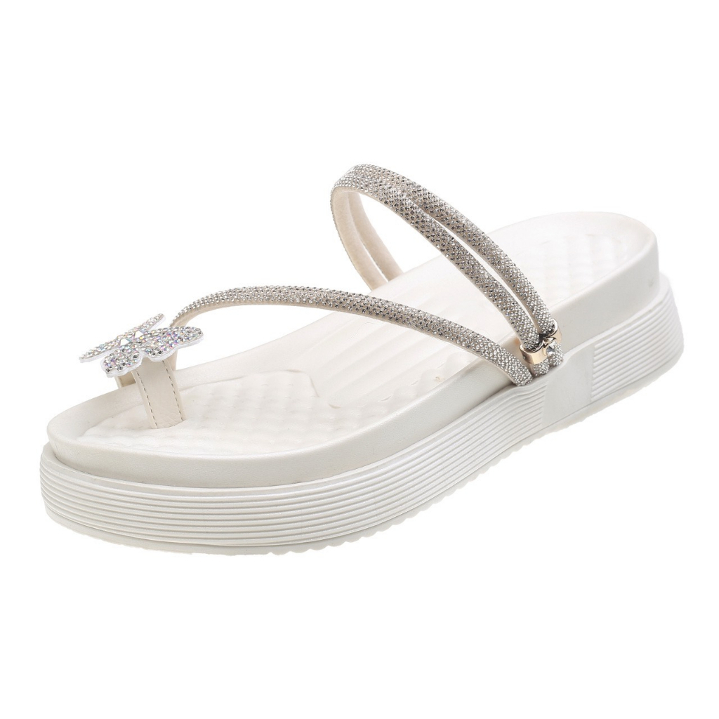 Dép Xỏ Ngón Đi 2 Kiểu Hình Bướm Đính Đá Sang Trọng Cao Cấp Đi Mùa Hè