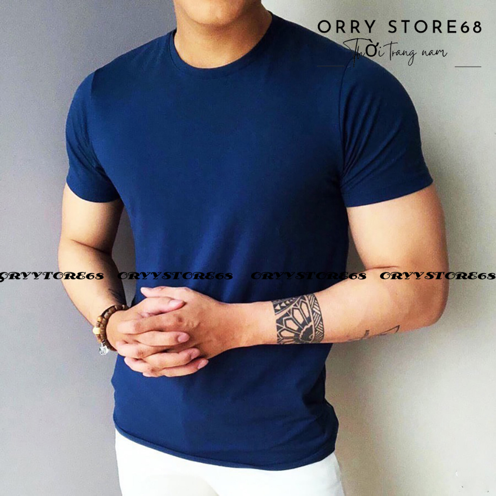 Áo thun nam cổ tròn trơn from ôm body chuẩn Men giá sỉ size M đến 3xl KHT25