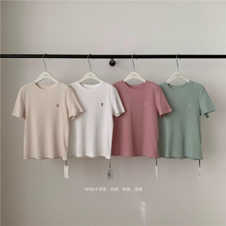 Áo thun phông tay ngắn kiểu hàn, Áo cộc tay mùa hè mẫu mới 2023 vải xốp mềm quảng châu