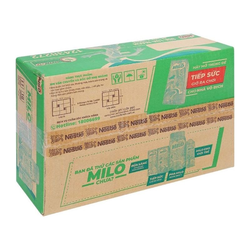 Thùng 48 hộp sữa milo 180ml