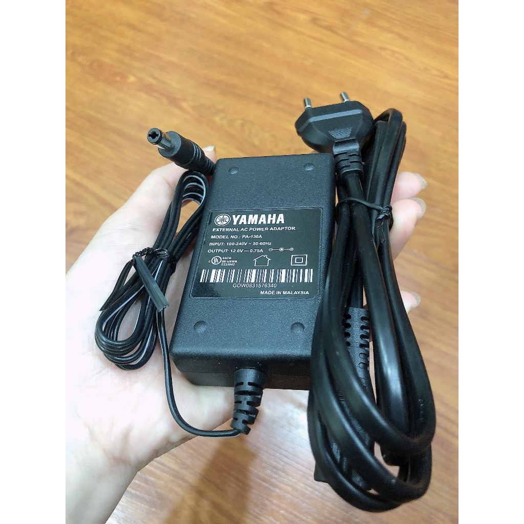 dây nguồn đàn yamaha 12v 0.75a model:PA-130 A bảo hành 12 tháng