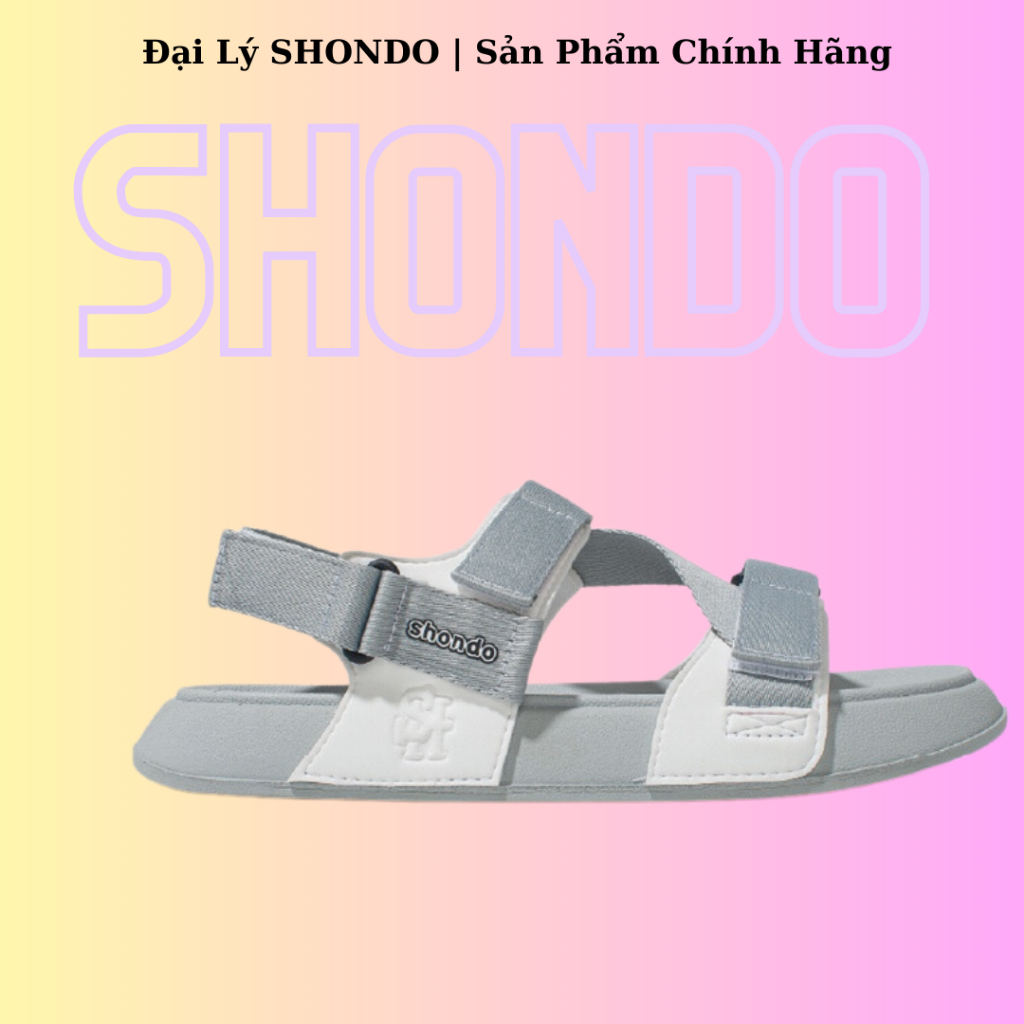 Giày Sandal Nữ Nam SHONDO Platy 3 Màu - Đế Bánh Mì Phylon Siêu Nhẹ, Thấm Hút Mồ Hôi Tốt, Tháo Quai Hậu Làm