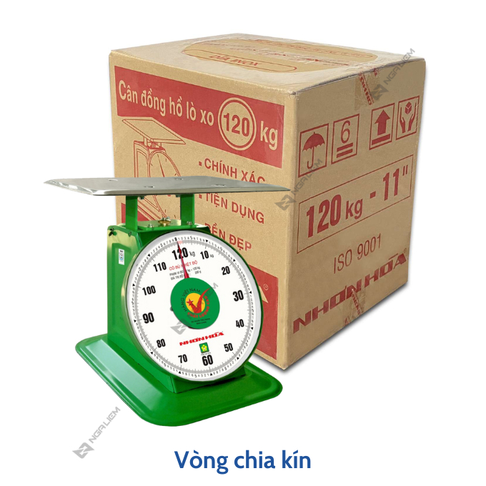 Cân đồng hồ Nhơn Hòa 60KG, 100KG, 120KG mặt số 10", 11"