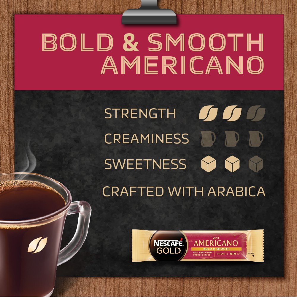 1 Gói Lẻ - Cà Phê Nescafé Gold Malaysia Vị Flat White / Creamy Latte / Dark Latte / Americano