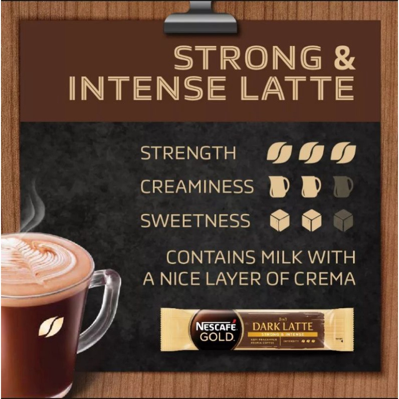1 Gói Lẻ - Cà Phê Nescafé Gold Malaysia Vị Flat White / Creamy Latte / Dark Latte / Americano