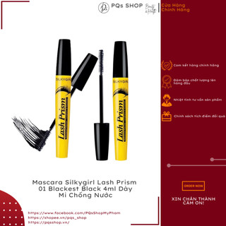 Mascara Silkygirl Lash Prism 01 Blackest Black 4ml Dày Mi Chống Nước