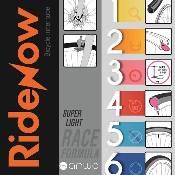 Ruột Xe Đạp Siêu Nhẹ RideNow Super Light, Đủ Size Cho Các Dòng Xe Đạp, Siêu Nhẹ Chỉ 24g, Van Nhỏ SV45/65/85mm