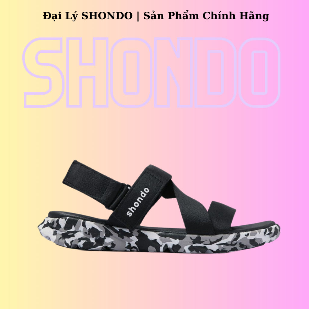 Giày Sandals SHONDO F6 Sport Đen Camo - F6S501