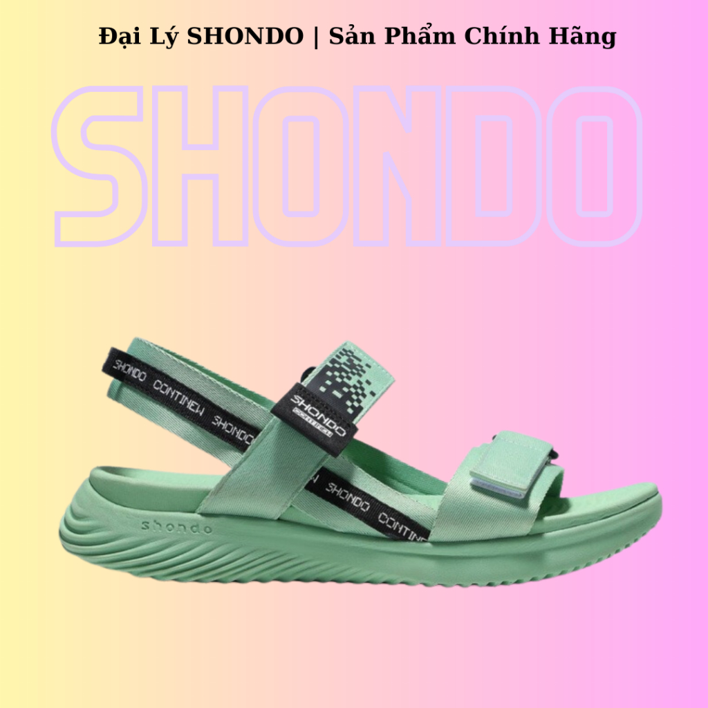 Giày Sandals Shondo F7 Continew full xanh mint F7N4242