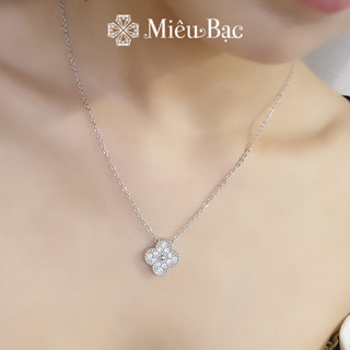 Dây chuyền bạc nữ cỏ may đính đá chất liệu bạc s925 thời trang phụ kiện trang sức nữ Miêu Bạc D400885