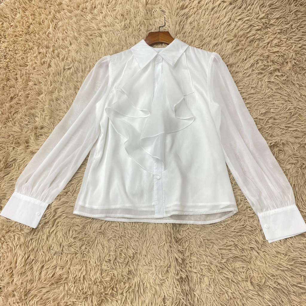 Áo sơ mi nữ  Sơ mi tơ xinh bèo, không nhăn nhàu, thoáng mát - BA23.008