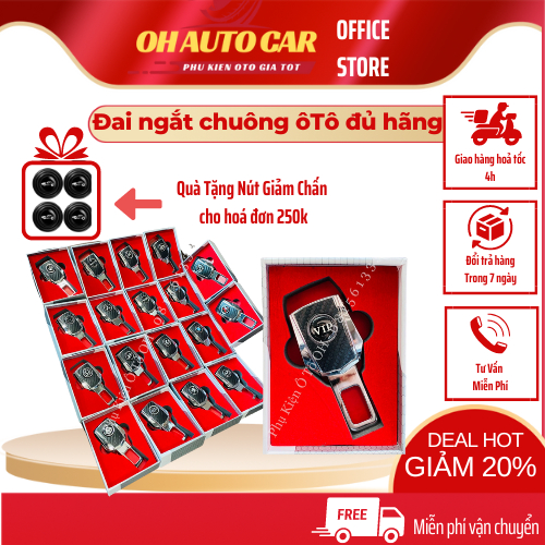 Chốt Cài An Toàn Nối Tiếp Vân da Carbon Ô Tô Đủ Hãng Xe