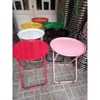 GHẾ XẾP INOX LƯNG THẤP LƯNG CAO VÃI DÙ VÀ BÀN TRÀ CHANH ĐỦ MÀU
