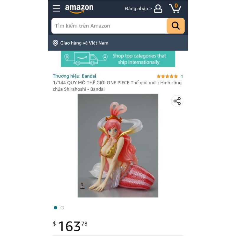 Siêu phẩm mô hình One Piece - Công chúa tiên cá Shirahoshi Scale  1/144 chính hãng BANDAI
