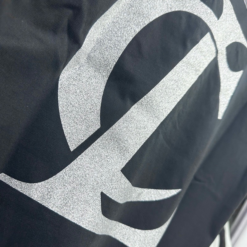 Áo Thun Louboutin In Nhũ Kim Tuyến Form Rộng Tay Lỡ , Áo Phông Christian Louboutin Vải Cotton 100% | BigBuy360 - bigbuy360.vn