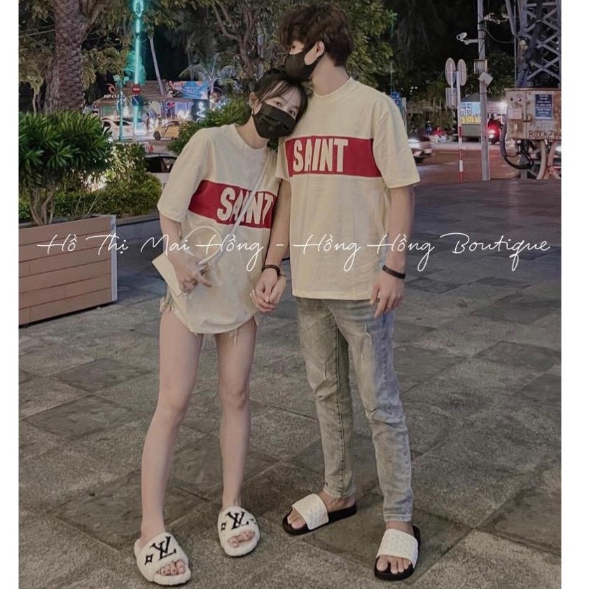 Áo Thun SAINT LAURENT Form Rộng Tay Lỡ , Áo Phông SAINT Nam Nữ Vải Cotton 100% | BigBuy360 - bigbuy360.vn