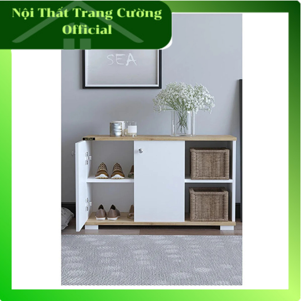 Tủ giày gỗ kệ giày dép tủ đựng đồ đa năng chất liệu MDF cao cấp phong cách hiện đại TC090