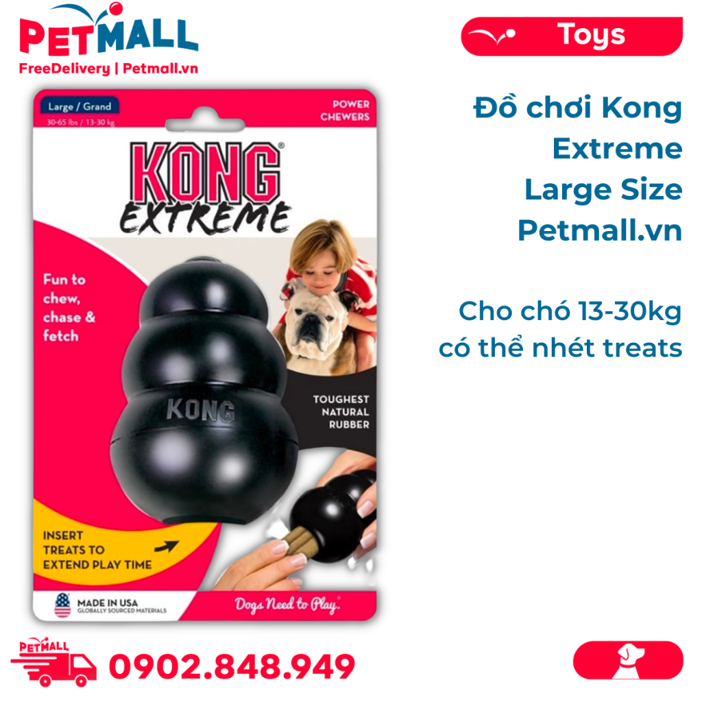 Đồ chơi Kong Extreme Large Size - Cho chó 13-30kg, có thể nhét treats Petmall