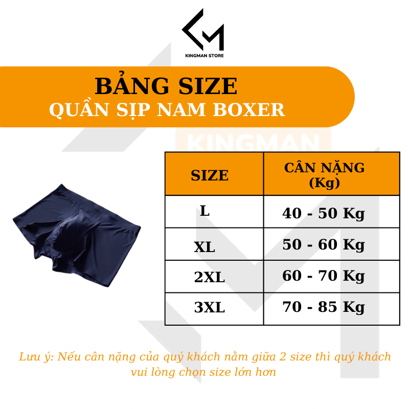 Quần Sịp Đùi Nam Thun Lạnh Lụa Sữa Cao Cấp [Kèm Túi Zip], Quần Lót Nam Boxer Thun Lạnh Ngăn Mùi Kháng Khuẩn KINGMAN