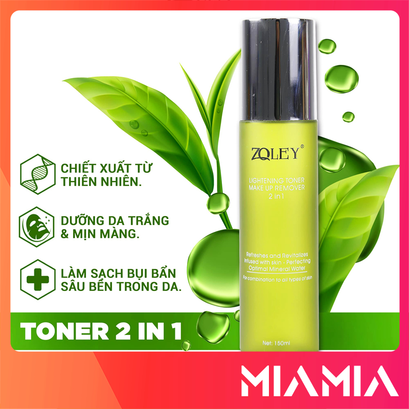 Nước Tẩy Trang Trà Xanh Zoley Chính Hãng - Toner Tẩy Trang Cấp Ẩm 2IN1