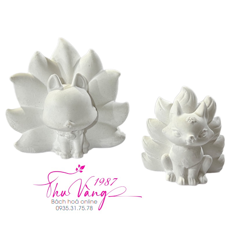 Tô màu thạch cao hồ ly size 6-9cm siêu hot
