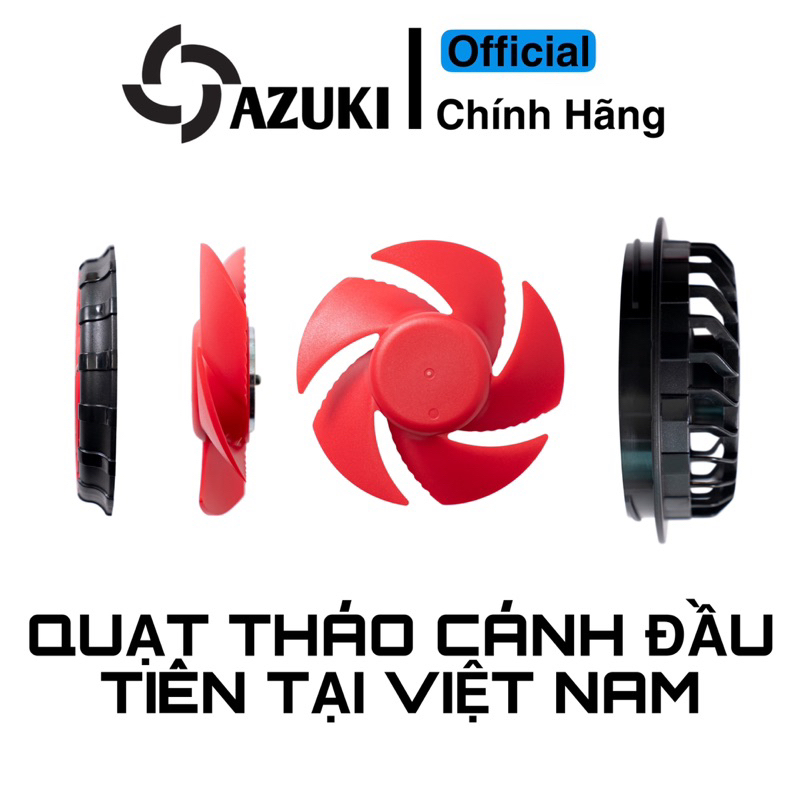 Quạt Azuki Super Ultra 2023 Công Nghệ Tháo Cánh Duy Nhất Tại Việt Nam, 13V Siêu Mạnh, BH 12 Tháng Chính Hãng