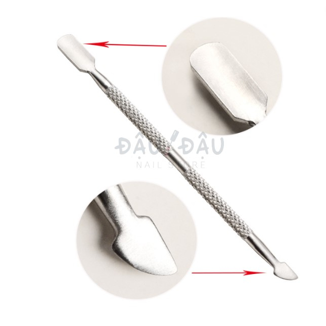 Cây đẩy da chết, cây sủi da inox 2 đầu cao cấp - Phụ kiện nail chuyên nghiệp