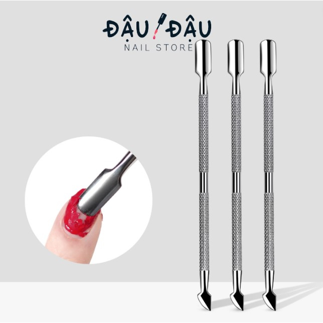 Cây đẩy da chết, cây sủi da inox 2 đầu cao cấp - Phụ kiện nail chuyên nghiệp