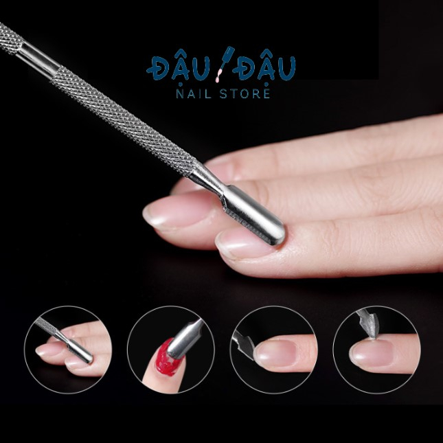 Cây đẩy da chết, cây sủi da inox 2 đầu cao cấp - Phụ kiện nail chuyên nghiệp