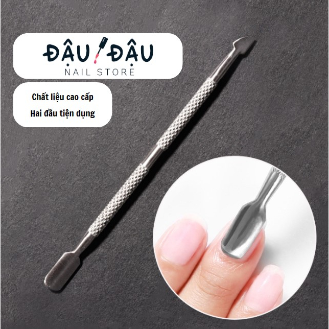 Cây đẩy da chết, cây sủi da inox 2 đầu cao cấp - Phụ kiện nail chuyên nghiệp