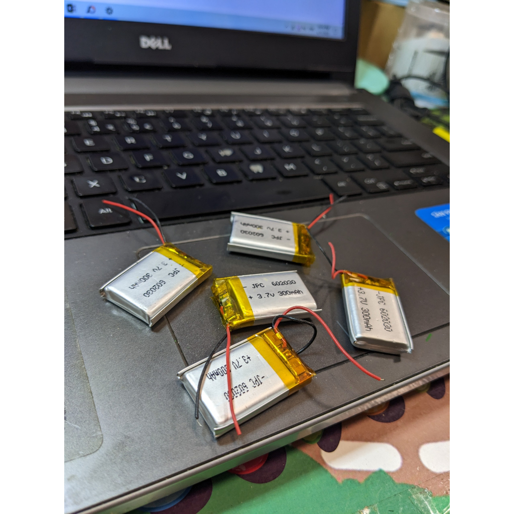 Pin lithium polymer 3.7V 602030 300mah Dock sạc hộp sạc tai nghe Bluetooth Loa Bluetooth