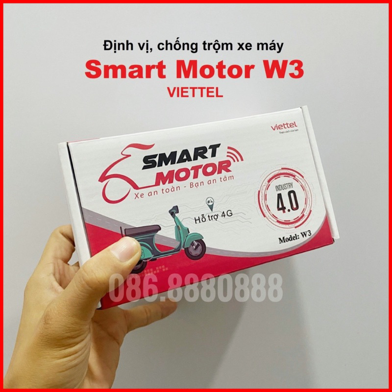 SMART MOTOR W3_4G VIETTEL - Định vị Xe máy, Ô TÔ - mới 100%, SX 2023. Bảo hành 1 đổi 1 trong 12th