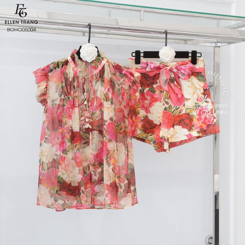 Set bộ voan tơ hoa amezi cao cấp