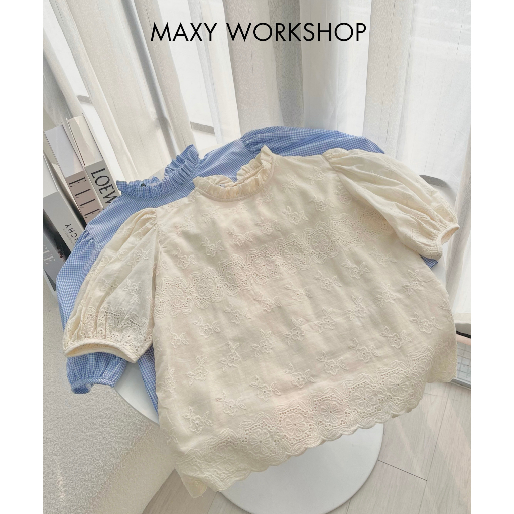 Áo kiểu thắt nơ lưng sau Back Bowtie Top Maxy Workshop