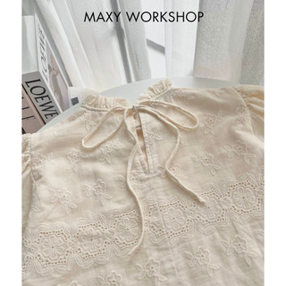 Áo kiểu thắt nơ lưng sau Back Bowtie Top Maxy Workshop