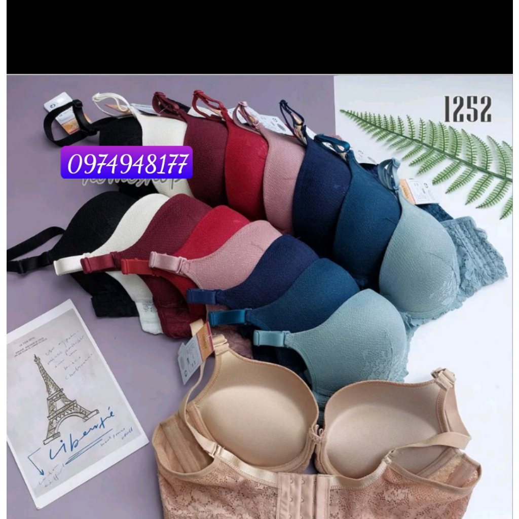 Mã 1253. Áo Lót Mặc Áo Dài Bản 3Móc Cài. Áo Lót Nữ Ren Mút Dày 5cm Siêu Độn
