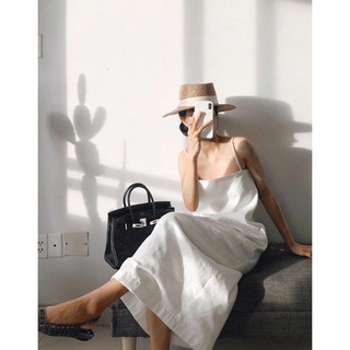 ĐẦM LINEN 2 DÂY FORM SUÔNG DÀI 2 LỚP XỊN ĐẸP NHÀ HATHA
