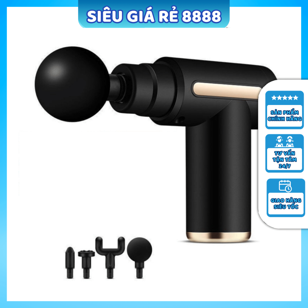 Máy massage cầm tay 6 chế độ - súng massage trị đau giãn cơ rẻ nhất shopee