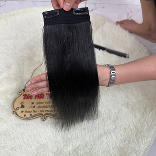 Tóc kẹp phím 40cm tóc thật bộ đơn 2 khuy kẹp
